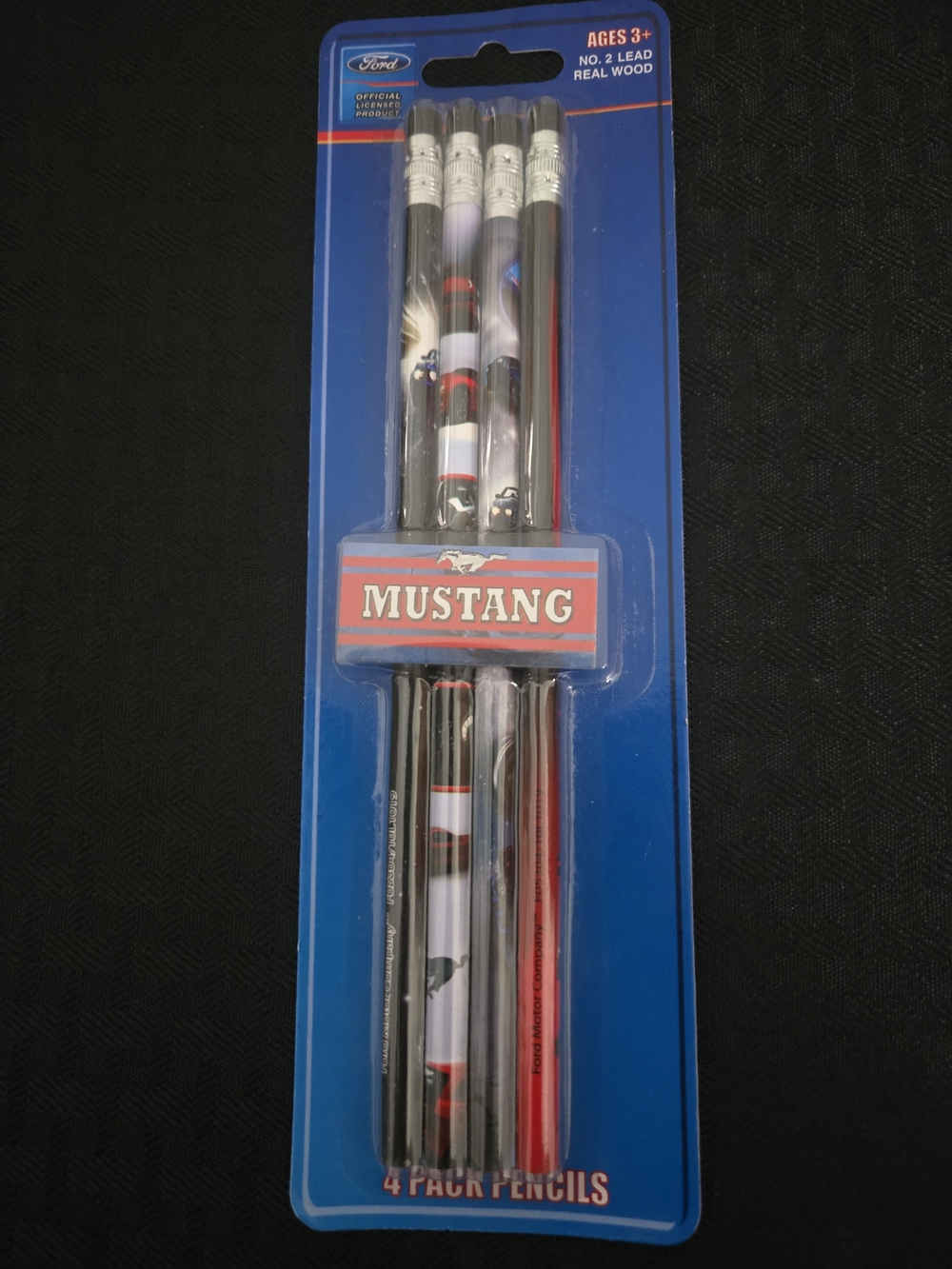 Vintage Ford Mustang Official Licensed 4-Pack No. 2 Pencils Sealed NOS Late 1990